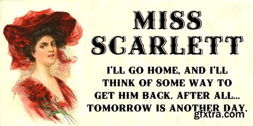 Miss Scarlett Font Family $30