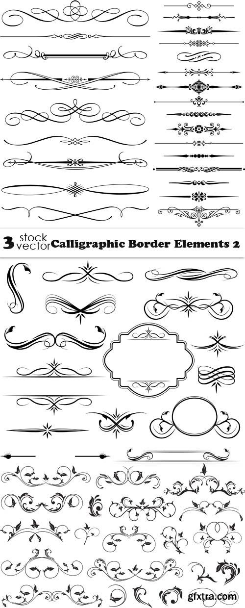 Vectors - Calligraphic Border Elements 2