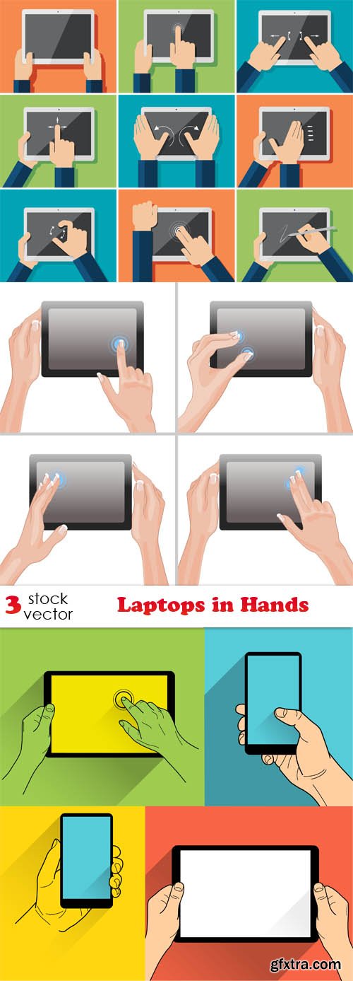 Vectors - Laptops in Hands