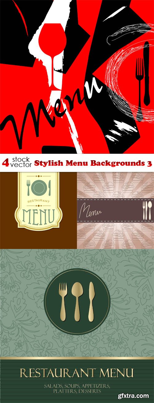 Vectors - Stylish Menu Backgrounds 3