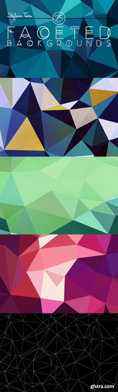 CM - 25 Faceted Backgrounds 27307