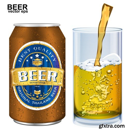 Stock Vectors - Beer 4, 25xEPS