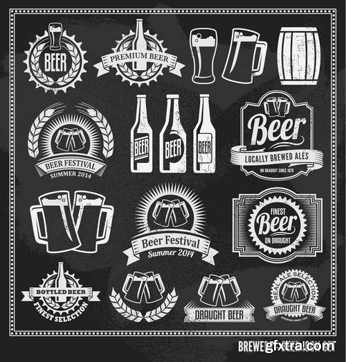 Stock Vectors - Beer 4, 25xEPS