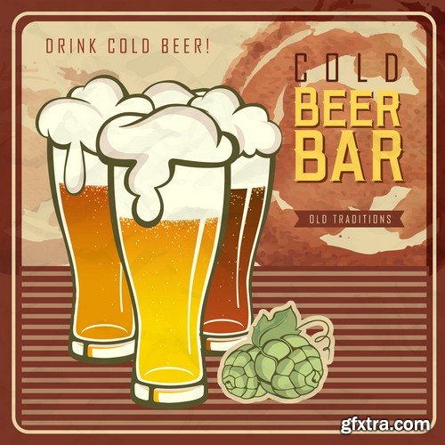 Stock Vectors - Beer 4, 25xEPS