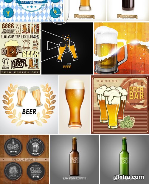 Stock Vectors - Beer 4, 25xEPS