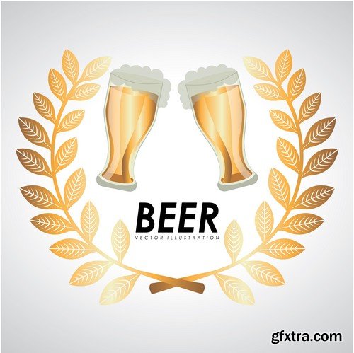 Stock Vectors - Beer 4, 25xEPS