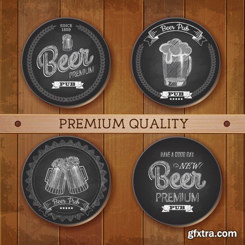 Stock Vectors - Beer 4, 25xEPS