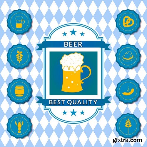 Stock Vectors - Beer 4, 25xEPS