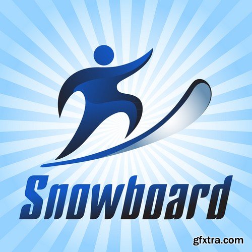 Stock Vectors - Snowboarder 2, 25xEPS