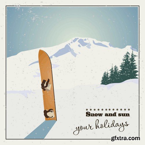 Stock Vectors - Snowboarder 2, 25xEPS