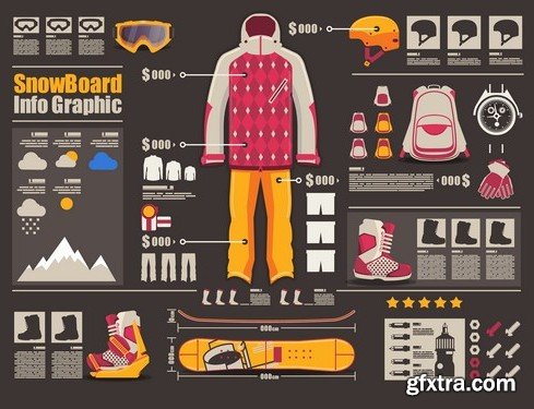 Stock Vectors - Snowboarder 2, 25xEPS