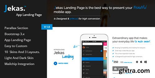 ThemeForest - Jekas - Responsive Bootstrap 3 App Landing Page - RIP