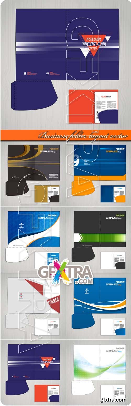 Business folder layout vector