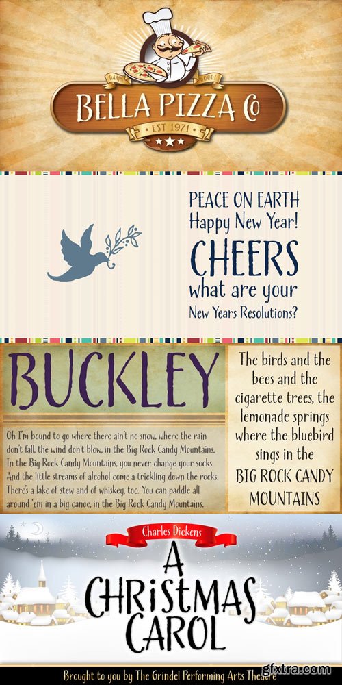 Buckley Font Family $23