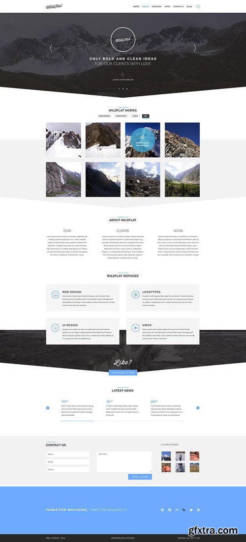 PSD – Flat Website Template