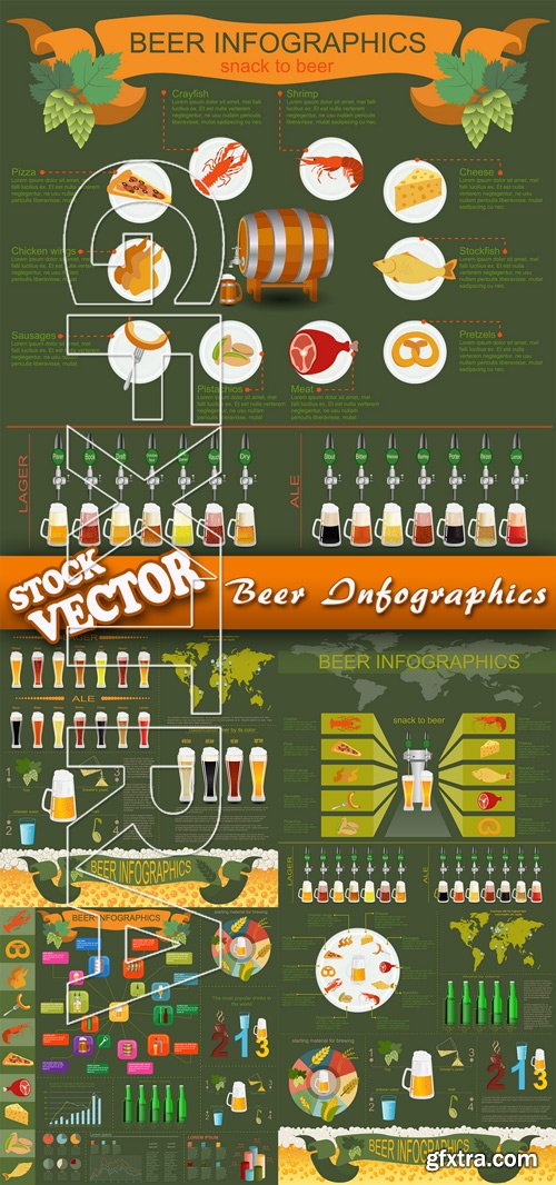 Stock Vector - Beer Infographics