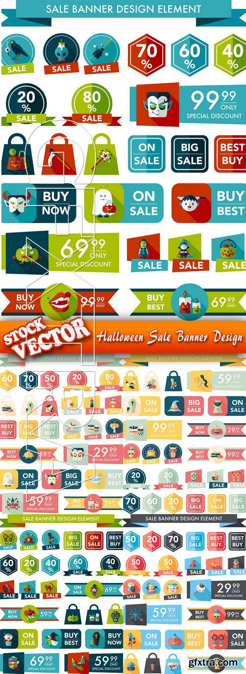 Stock Vector - Halloween Sale Banner Design