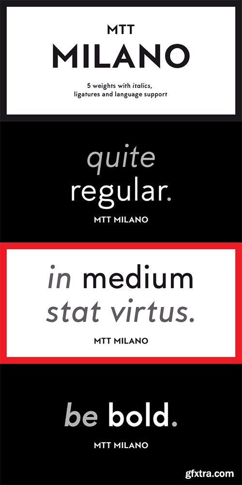 MTT Milano Font Family - 400$