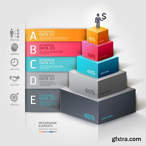 Collection of Infographics Vol.141, 25xEPS