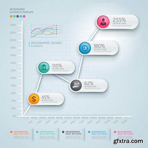 Collection of Infographics Vol.141, 25xEPS