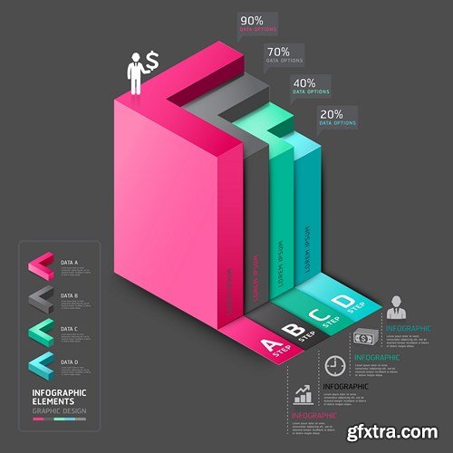 Collection of Infographics Vol.141, 25xEPS