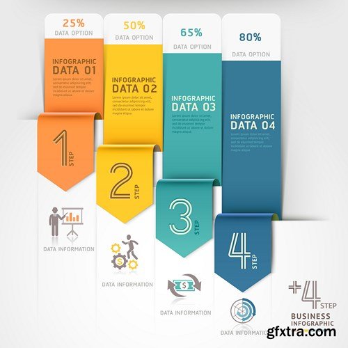 Collection of Infographics Vol.141, 25xEPS