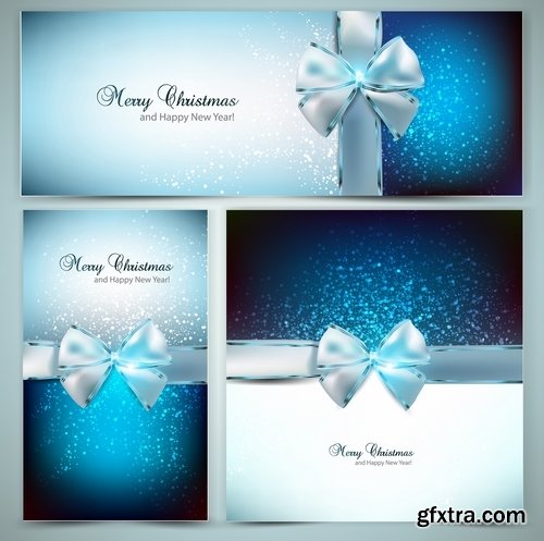 Beautiful vector template for holiday cards from stock - 25 Eps