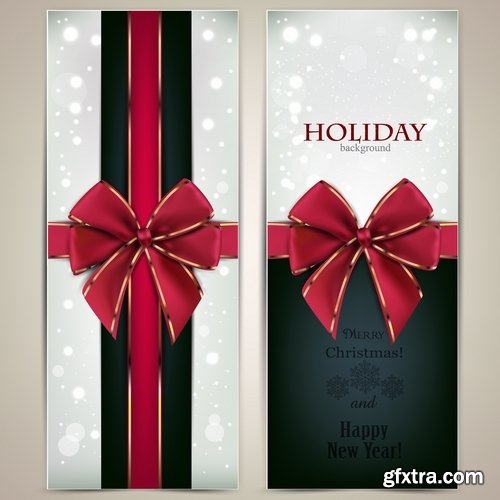 Beautiful vector template for holiday cards from stock - 25 Eps