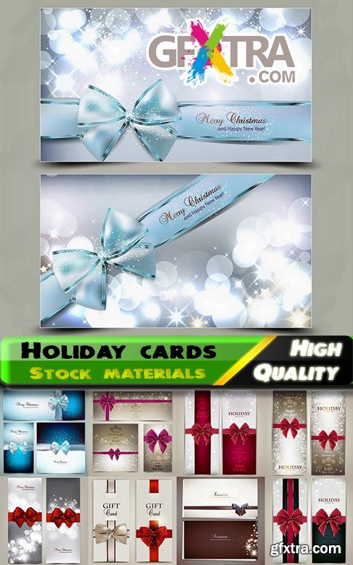 Beautiful vector template for holiday cards from stock - 25 Eps