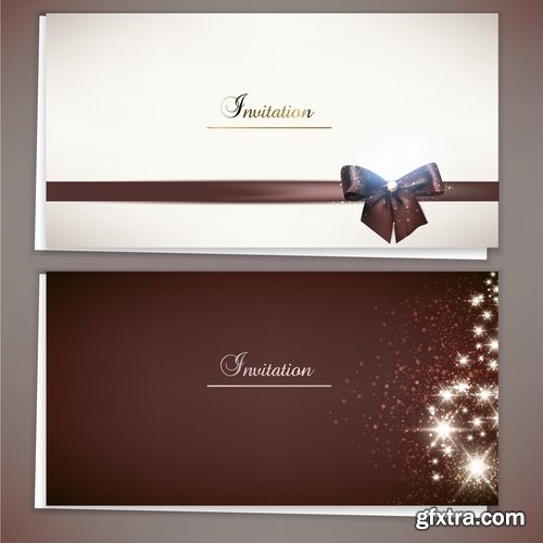 Beautiful vector template for holiday cards from stock - 25 Eps