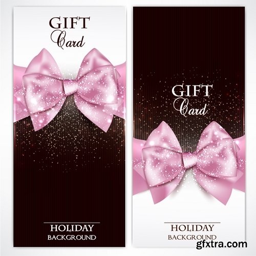 Beautiful vector template for holiday cards from stock - 25 Eps