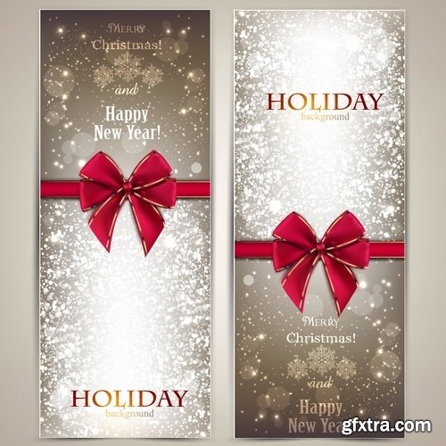 Beautiful vector template for holiday cards from stock - 25 Eps