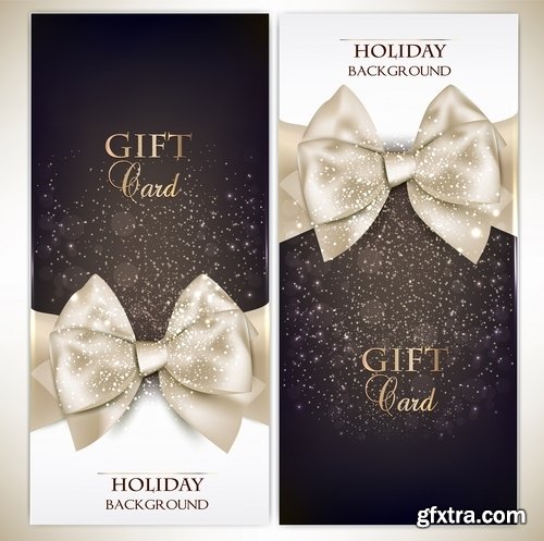 Beautiful vector template for holiday cards from stock - 25 Eps