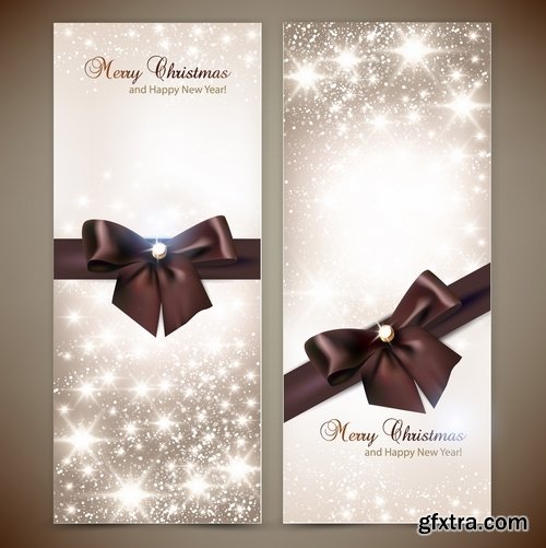 Beautiful vector template for holiday cards from stock - 25 Eps