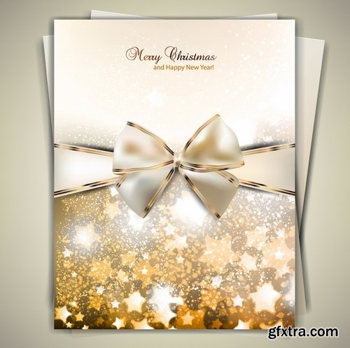 Beautiful vector template for holiday cards from stock - 25 Eps