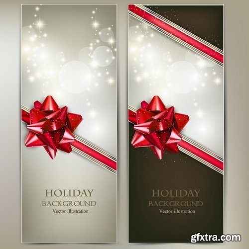 Beautiful vector template for holiday cards from stock - 25 Eps