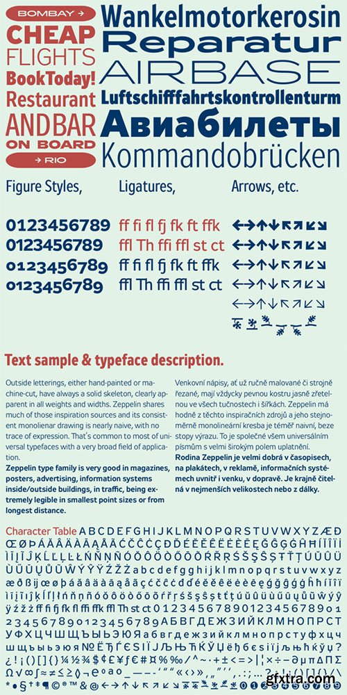 Zeppelin Font Family - 42 Fonts 1806$