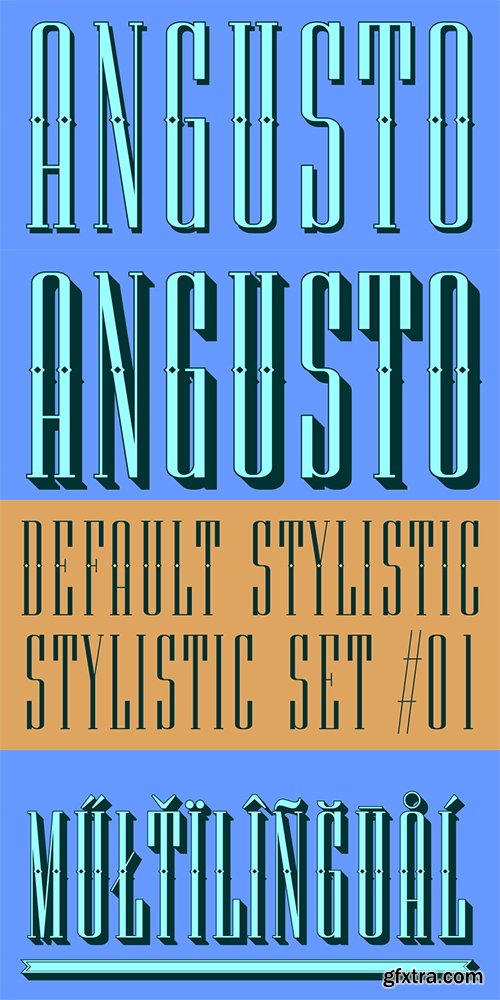 Angusto Font Family - 3 Fonts 72$