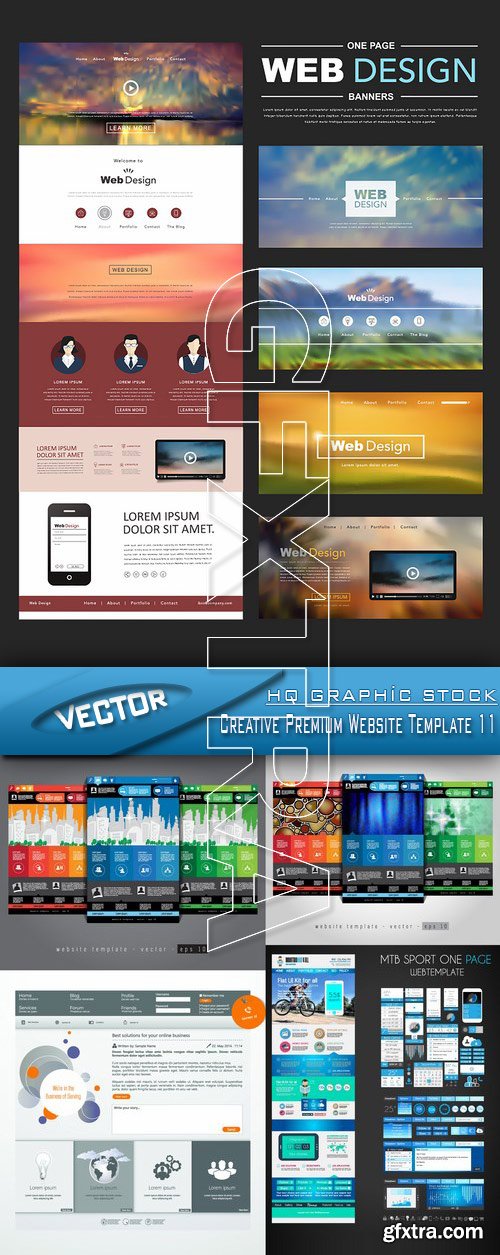 Stock Vector - Creative Premium Website Template 11