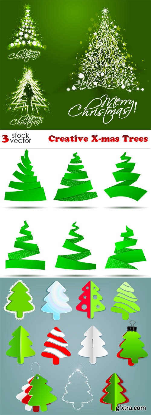 Vectors - Creative X-mas Trees