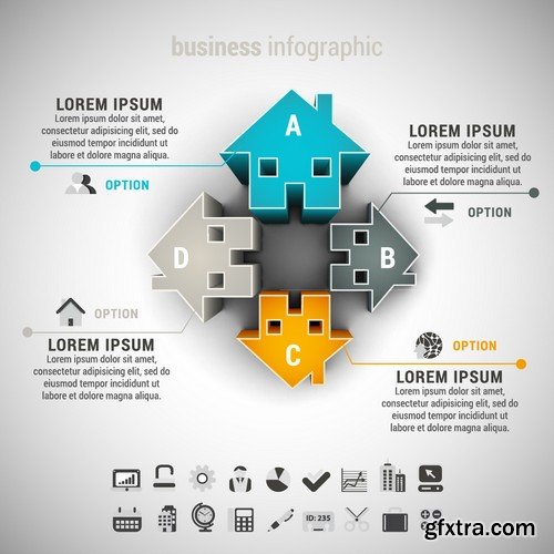 Stock Vectors - Infographics element 6, 25xEPS