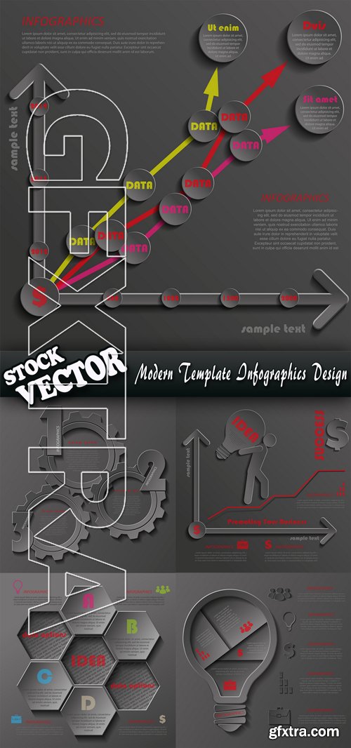 Stock Vector - Modern Template Infographics Design