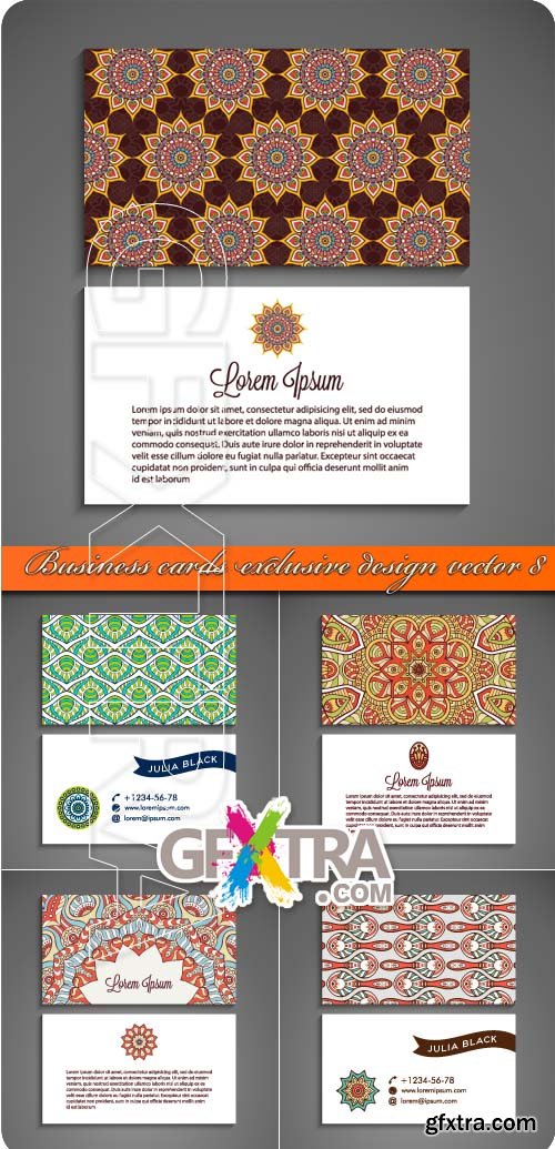 Business cards exclusive design vector 8