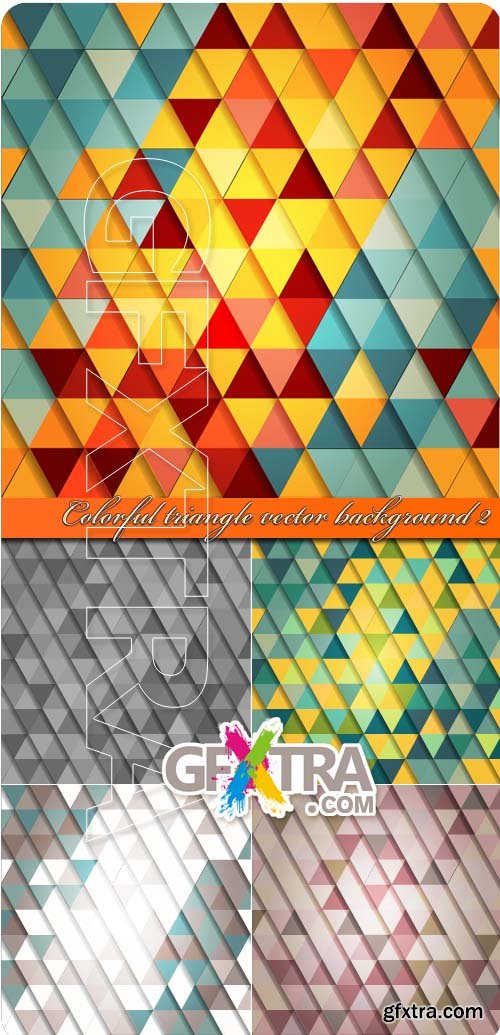 Colorful triangle vector background 2