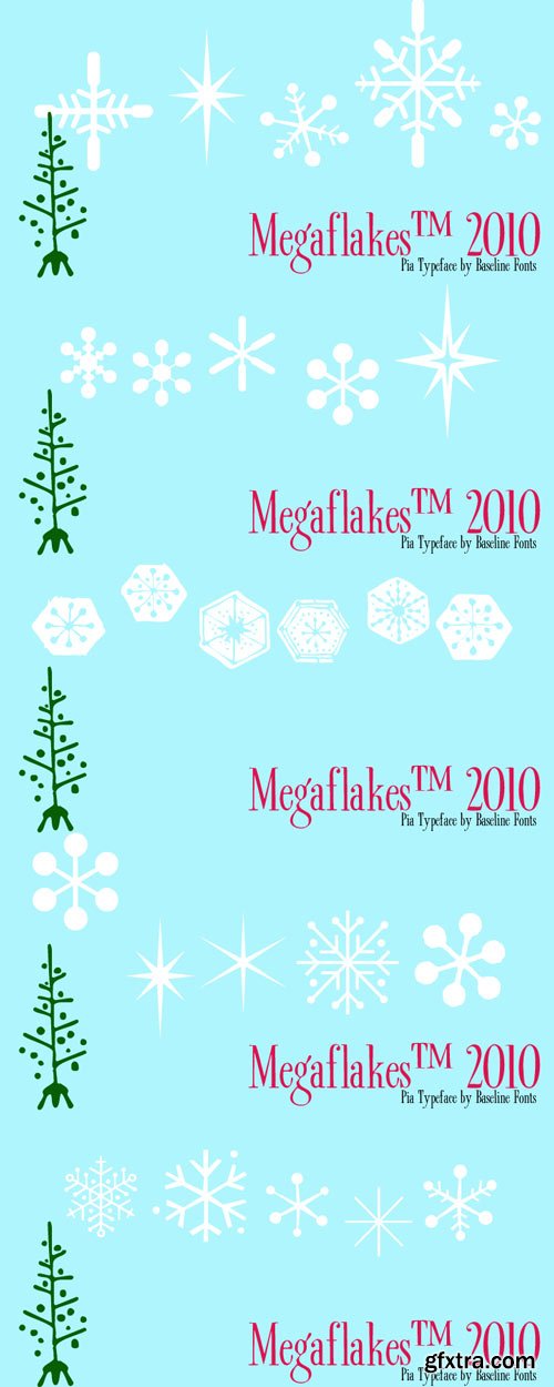 Megaflakes 2010 Font Family $20