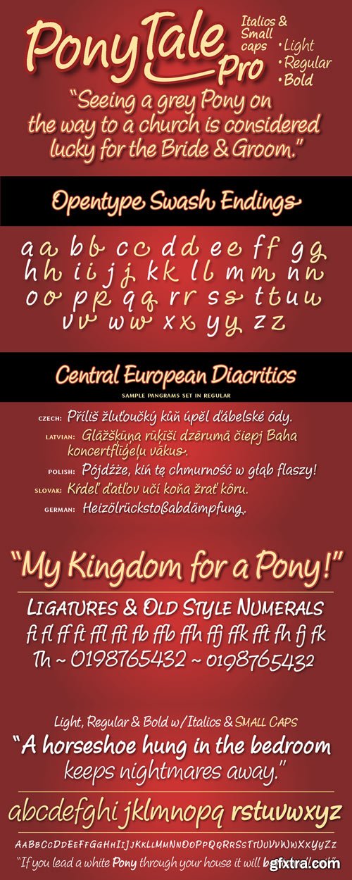 Pony Tale Pro Font Family $260