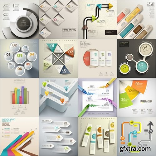 Collection elements of infographics vector image #6-25 Eps