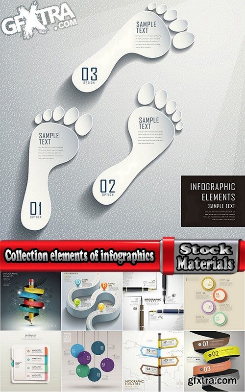 Collection elements of infographics vector image #6-25 Eps