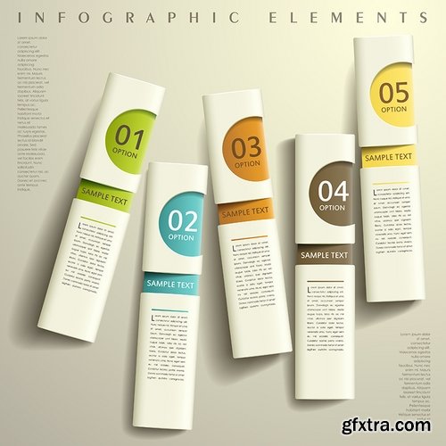 Collection elements of infographics vector image #6-25 Eps