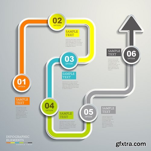 Collection elements of infographics vector image #6-25 Eps